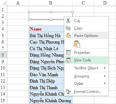 Hướng dẫn tìm kiếm và lọc dữ liệu tự động bằng Textbox trong Excel VBA